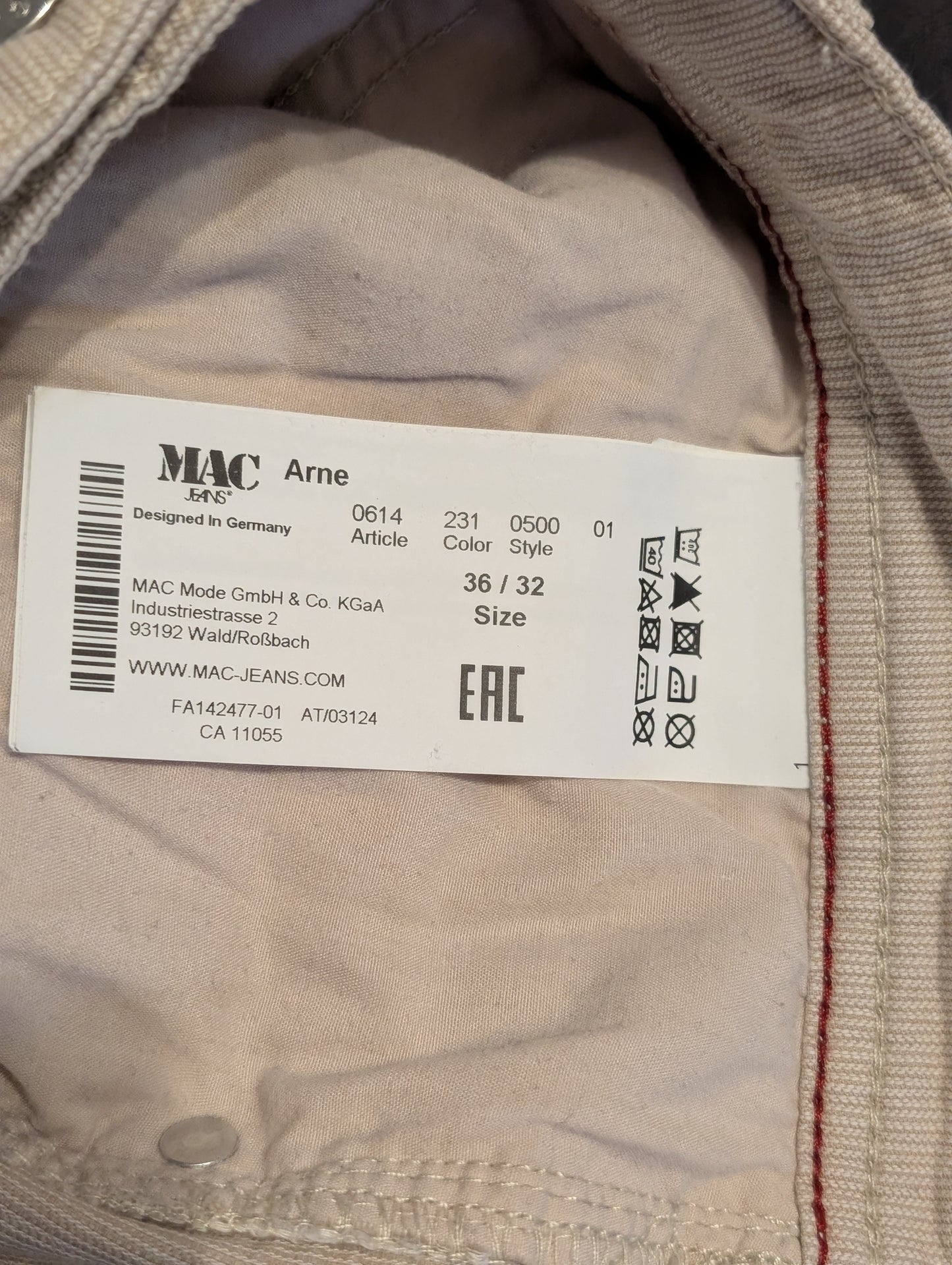 MAC-Jeans Herren Beige